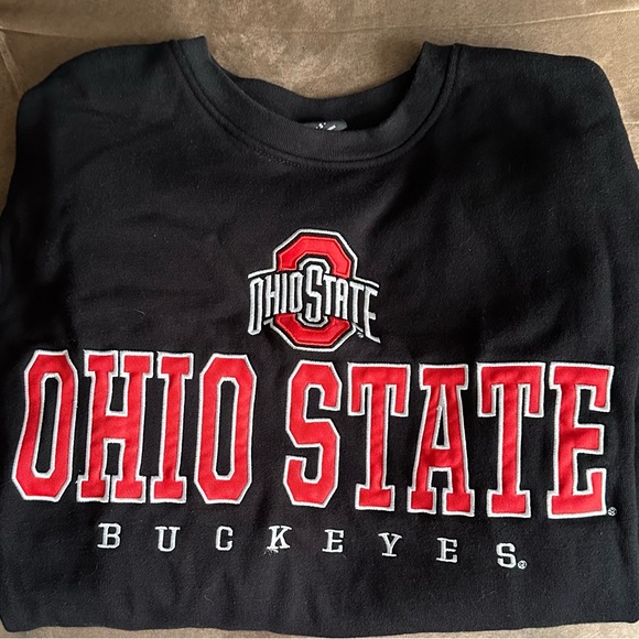 🏈OHIO STATE BUCKEYES🏈crewneck sweatshirt in Black - Picture 2 of 8